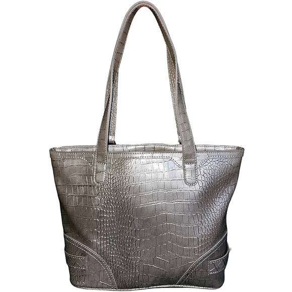 Nine West Pearl Silver Crocodile Print Shoulder Bag - Picture 5 of 5